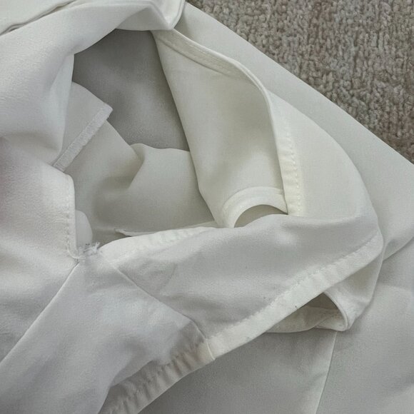 3 for $6 White Sheer Open Back Sleeveless Button Up Blouse Top M - Picture 10 of 12